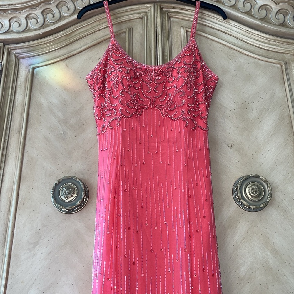Alyce Designs Beaded Dress Gown prom wedding special event absolutely gorgeous - Picture 5 of 15